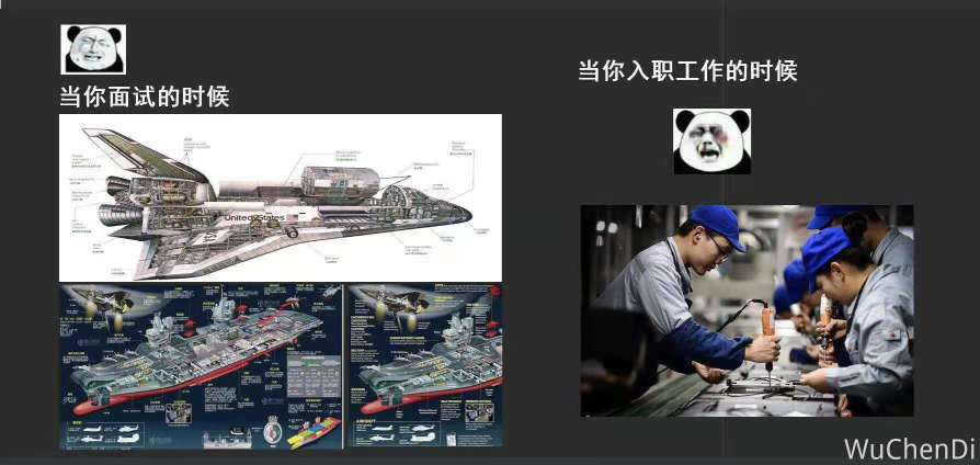 当你面试的时候 vs 当你入职工作的时候